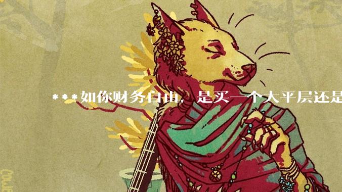 ***如你财务自由，是买一个大平层还是买一个大别墅？