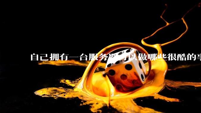 自己拥有一台服务器可以做哪些很酷的事情？